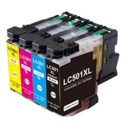 Compatible Brother LC501 LC501XL High Yield Ink Cartridge Combo BK/C/M/Y